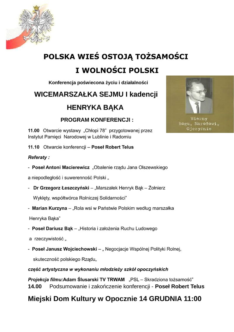 Polska wieś ostoją tożsamości i wolnościi Polski