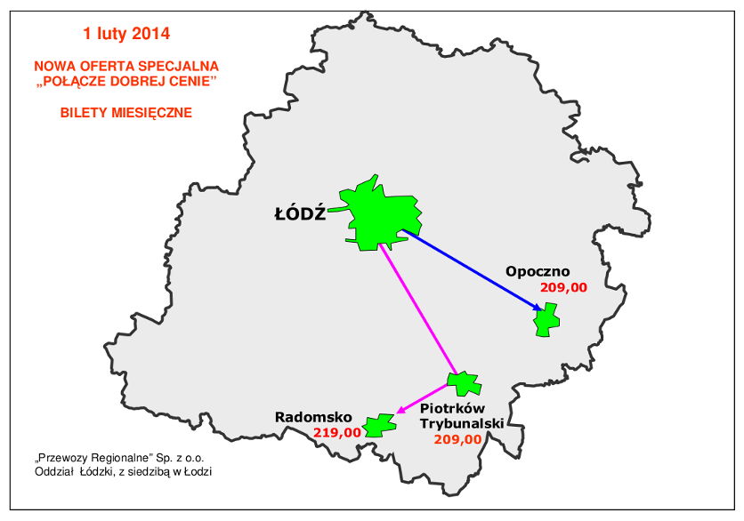 Do Łodzi pojedziemy za 9 PLN