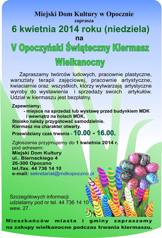 V Opoczyński Kiermasz Wielkanocny