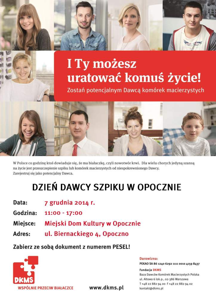 Dzień Dawcy Szpiku w Opocznie